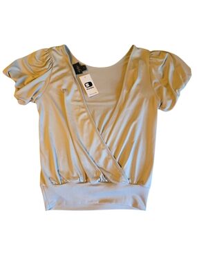 Daytrip Wrap Crop Top – Cream – Puff Sleeve – Size XS – NWT